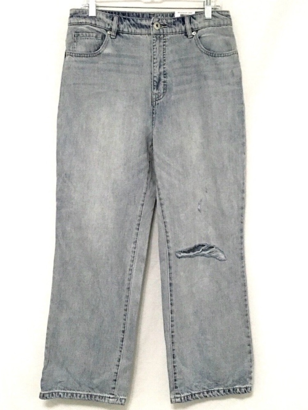 Style & Co Women's Size 10 Slouchy-Fit High-Rise Crop Distressed Blue Jeans